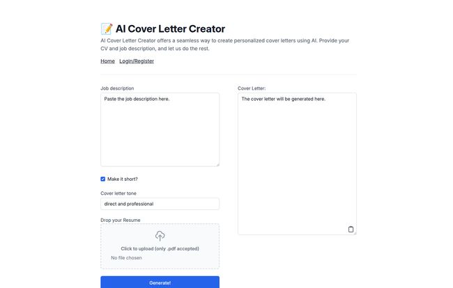 AI Cover Letter Creator
