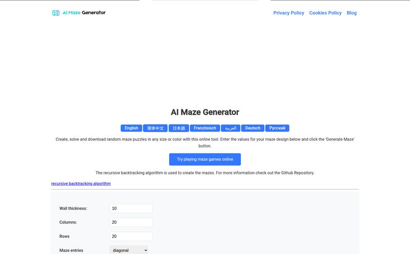 AI Maze generator