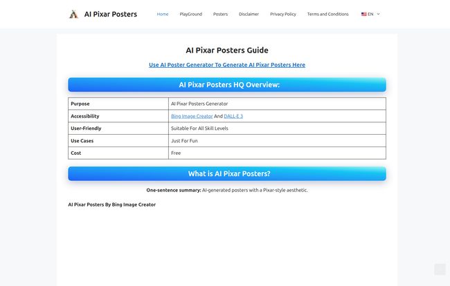 AI Pixar Posters