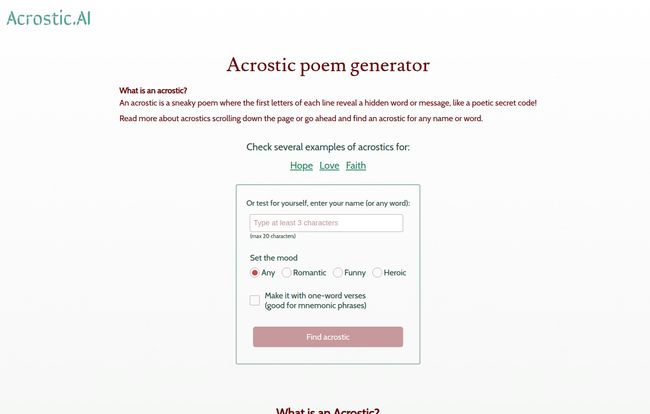 Acrostic AI