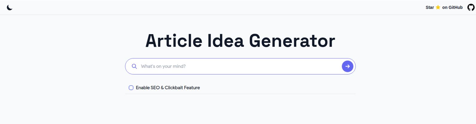 Article Idea Generator