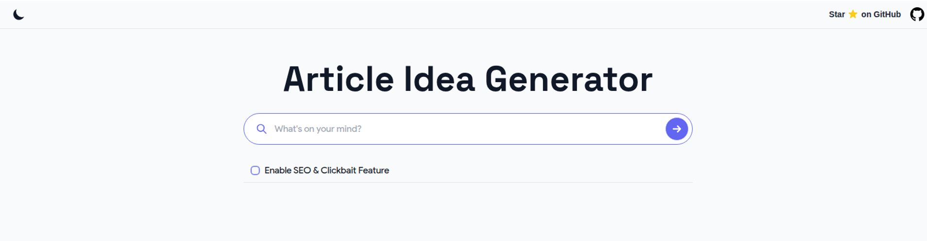 Article Idea Generator