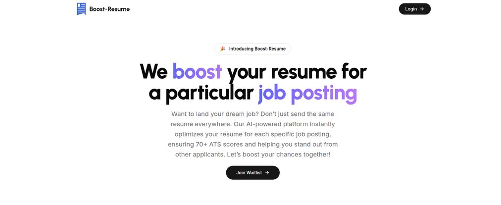 Boost-Resume