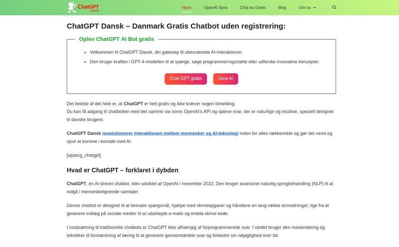 ChatGPT Dansk