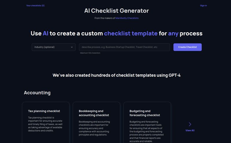 Checklist Generator