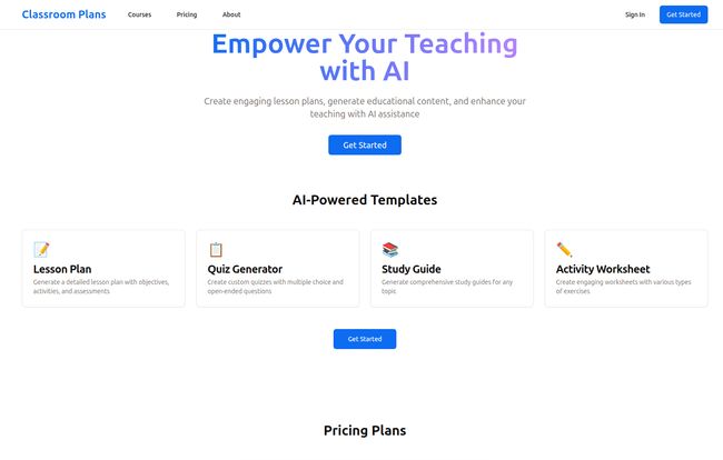Classroom Plans