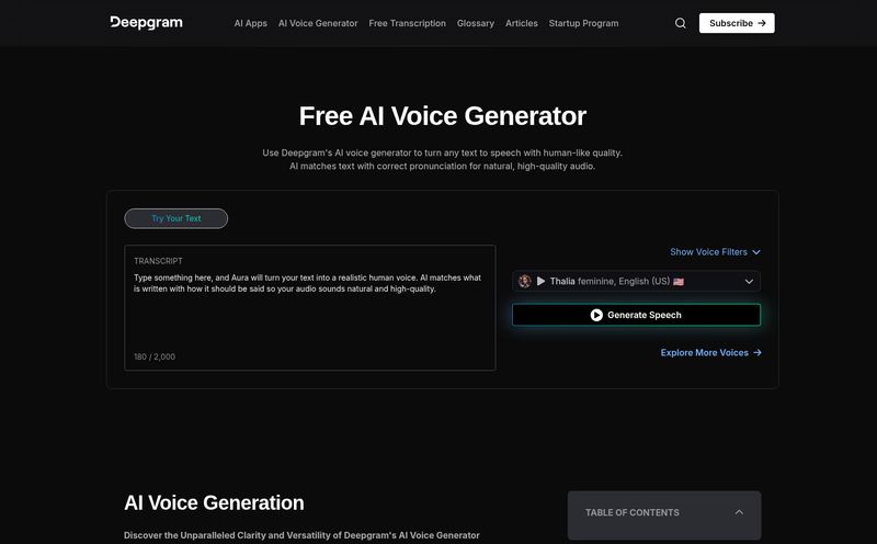 Deepgram AI Voice Generator