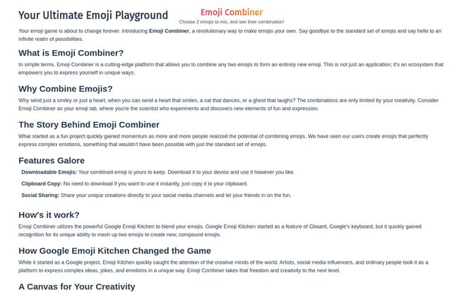 Emoji Combiner
