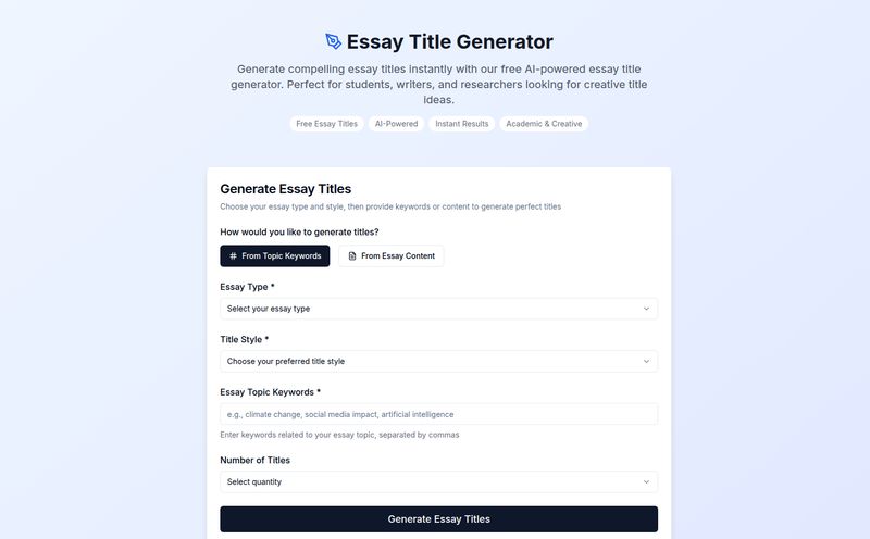 Essay Title Generator