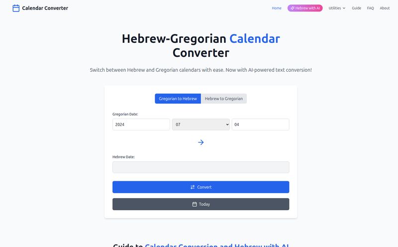 Hebrew Calendar Converter