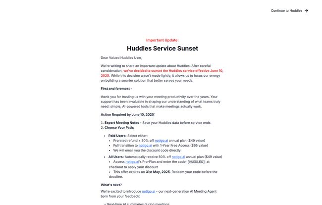 Huddles.App