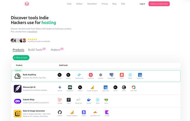 Indie Hacker Stacks
