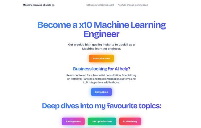Machine Learning at Scale