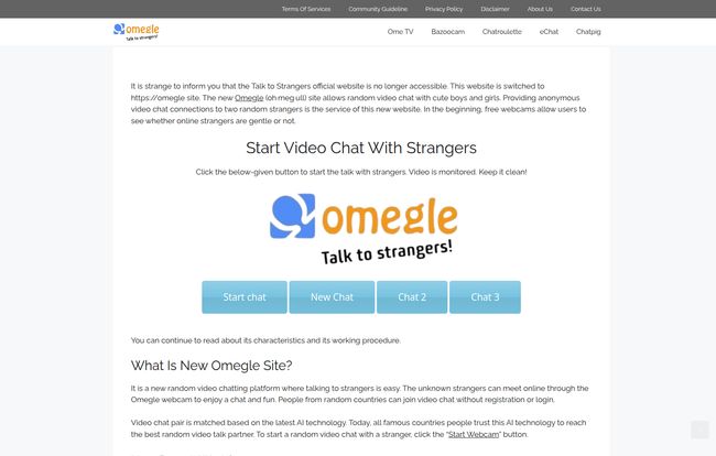 Omegle: Talk to strangers!