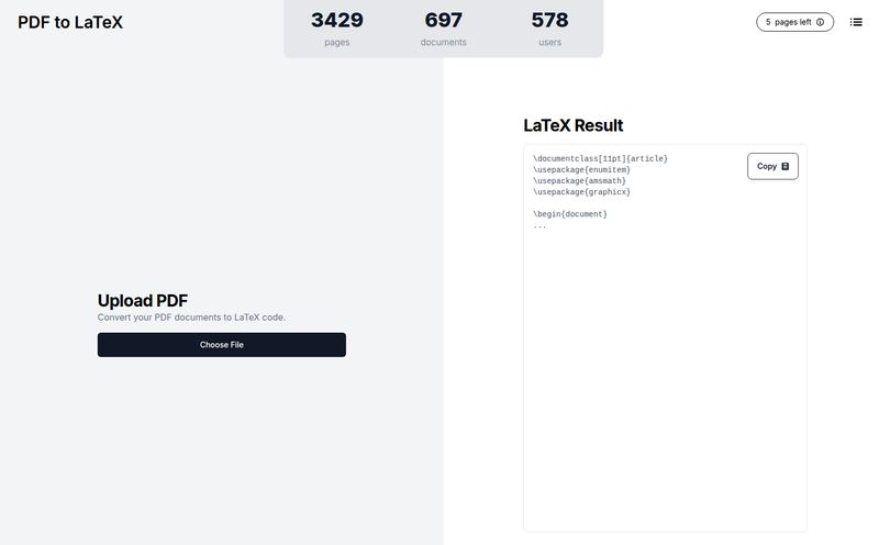 PDF to LaTeX