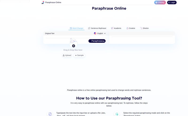 Paraphrase Online