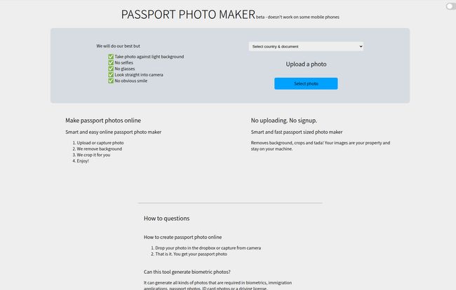 Passport Photo Maker