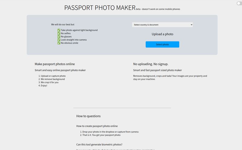 Passport Photo Maker