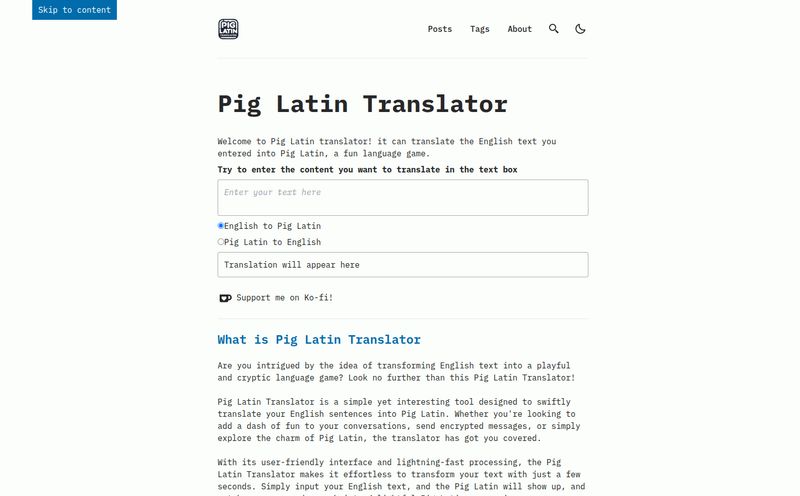 Pig Latin Translator
