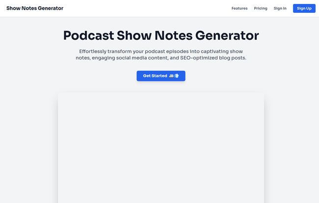 Podcast Show Notes Generator