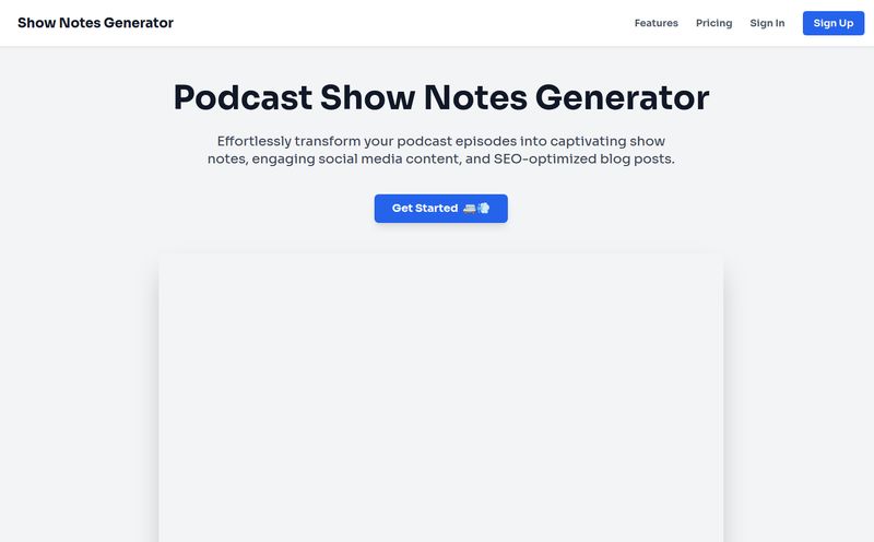 Podcast Show Notes Generator