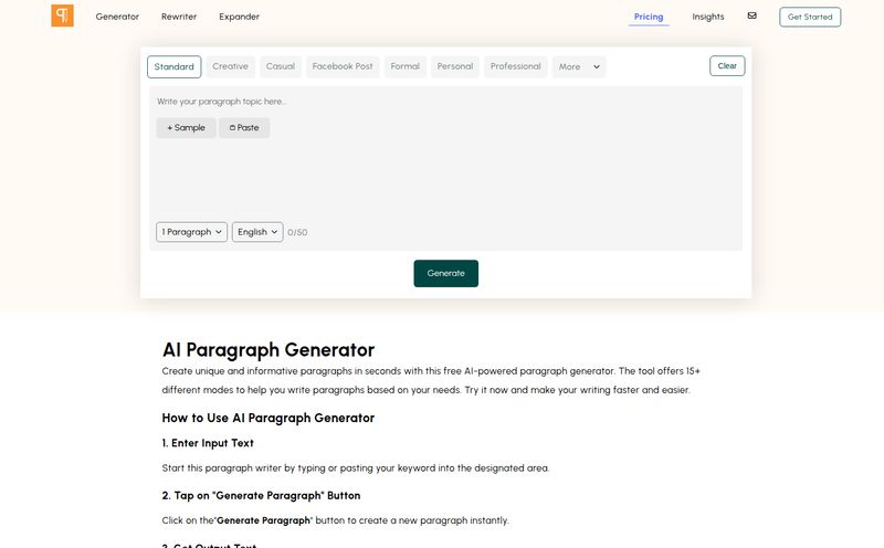 Qozex AI Paragraph Generator