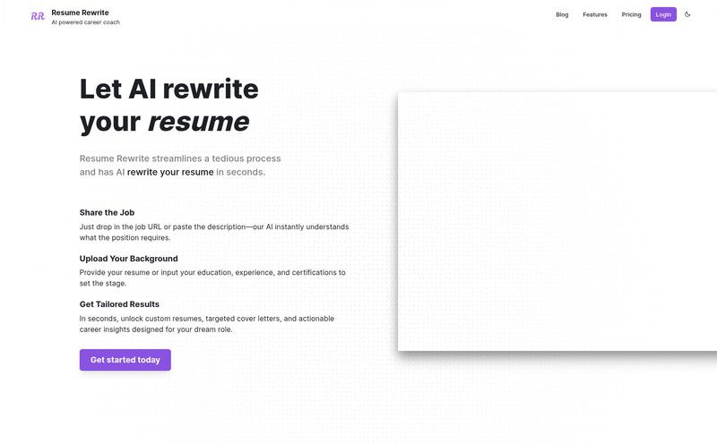 Resume Rewrite