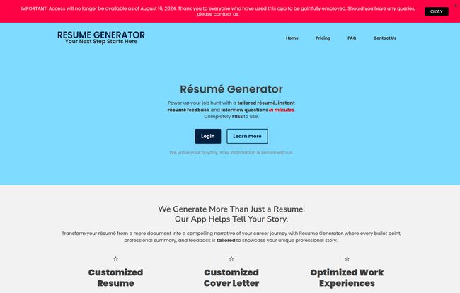 Resumegenerator.io