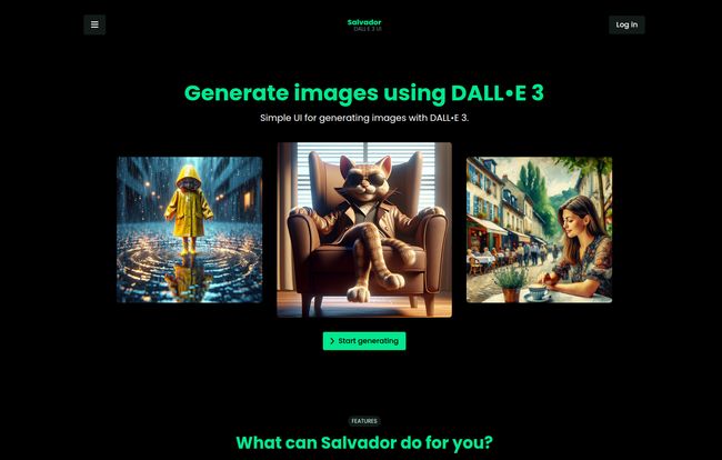 Salvador DALL·E 3 UI