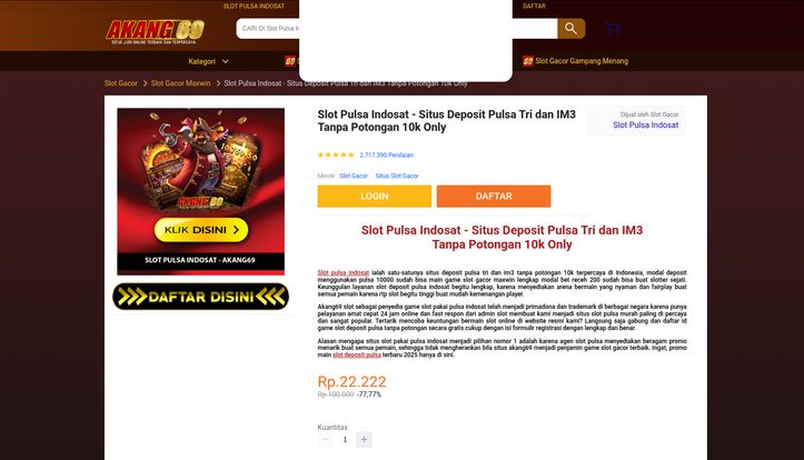 Slot Pulsa Indosat