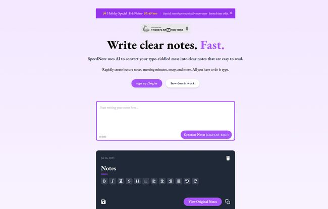 SpeedNote AI