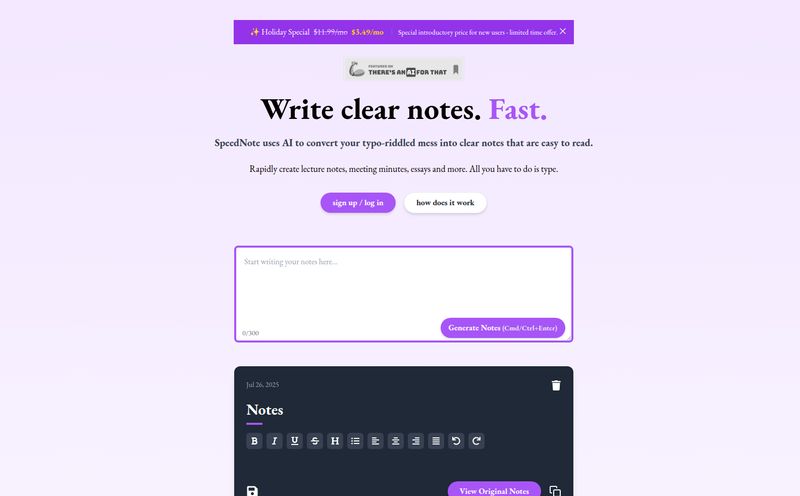 SpeedNote AI