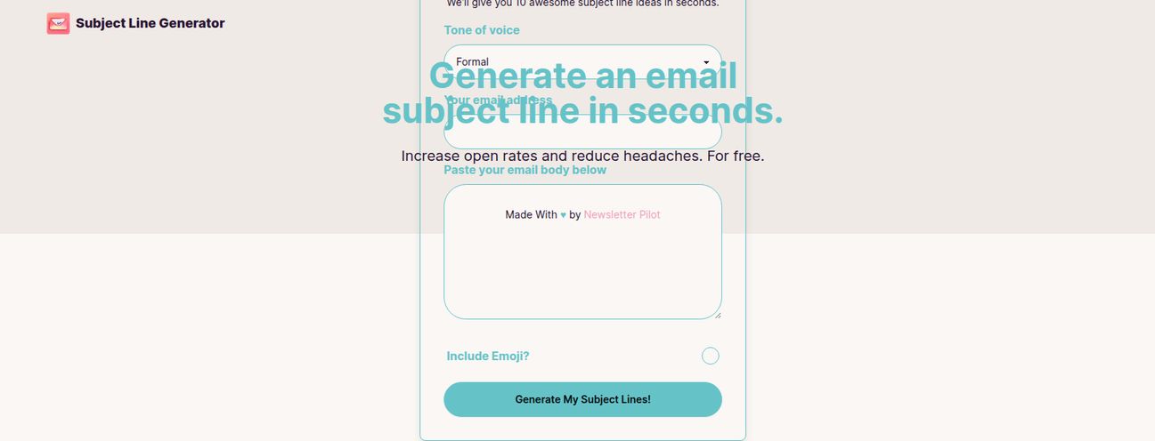 Subject Line Generator