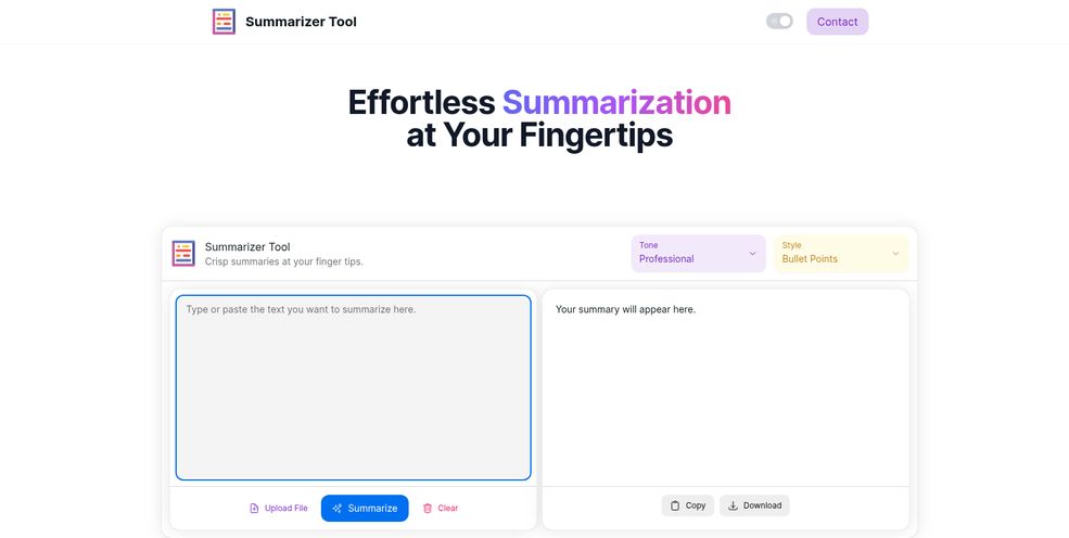 Summarizer Tool