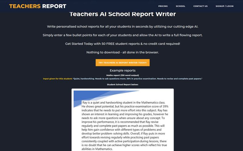 Teachers Report Writer