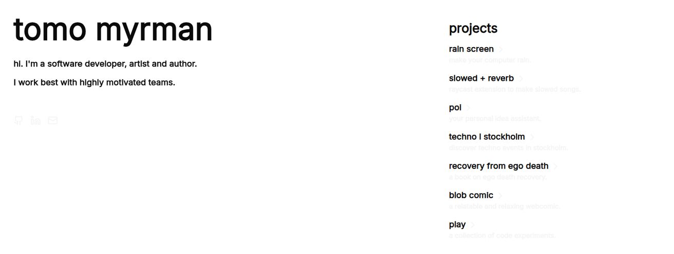 Tomo Myrman's Portfolio