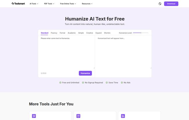 Toolsmart Free Humanize AI
