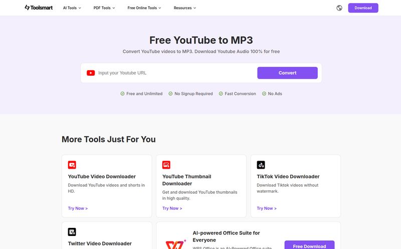 Toolsmart YouTube to MP3 Converter