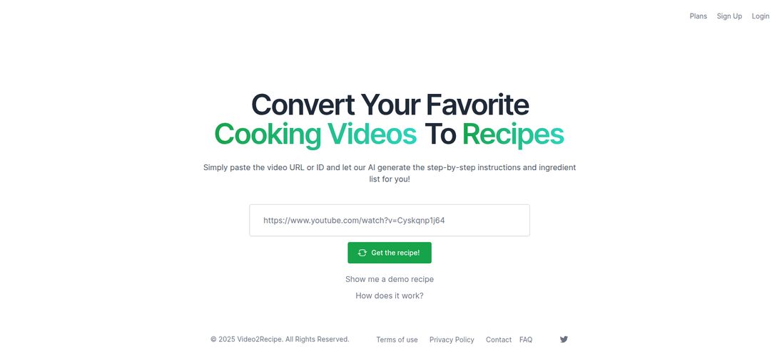 Video2Recipe