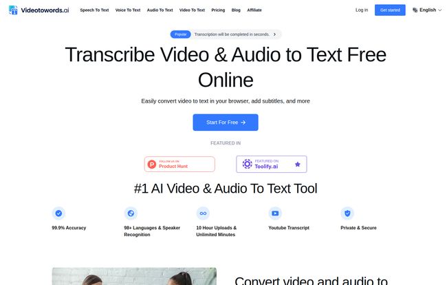 VideoToWords AI