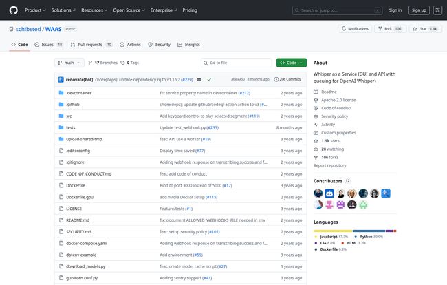 WAAS (Whisper as a Service)