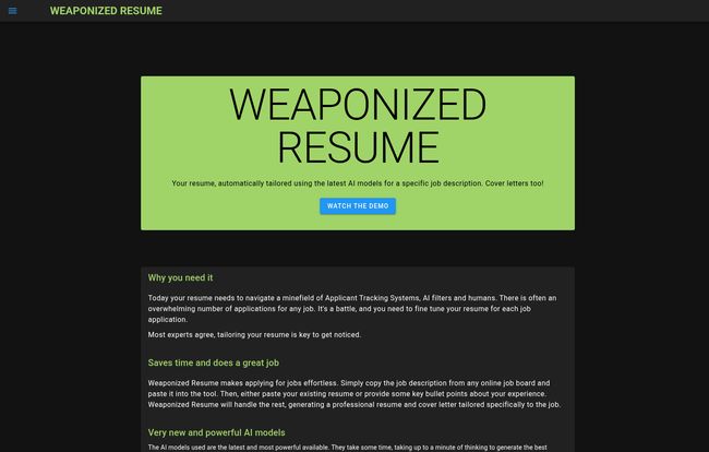 WEAPONIZED RESUME