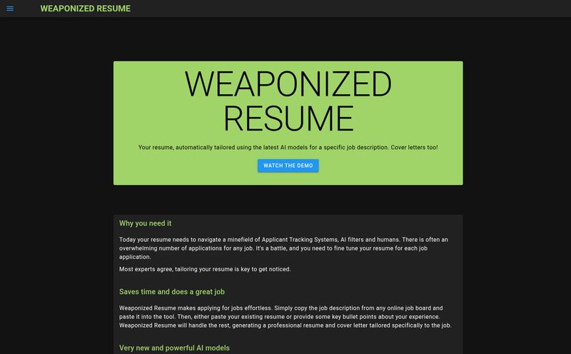 WEAPONIZED RESUME