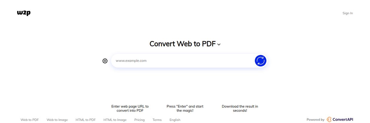 Web2PDFConvert