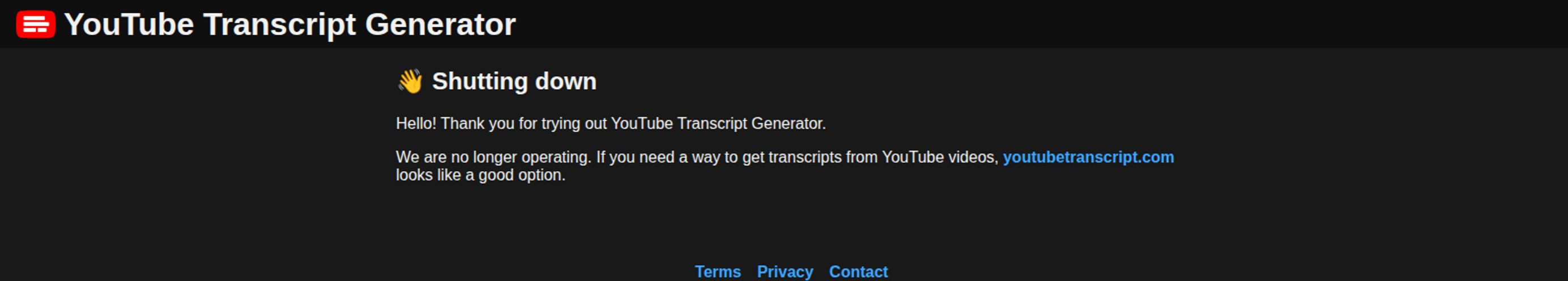 YouTube Transcript Generator